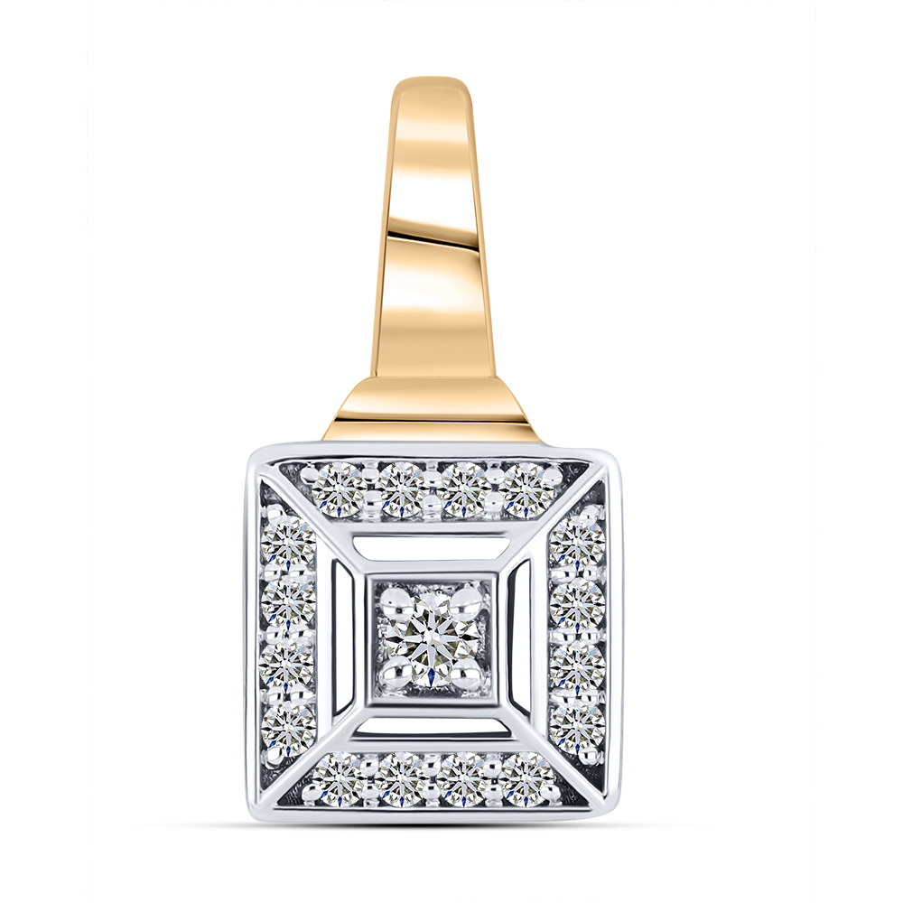 Подвеска из красного золота с камнями Бриллиант