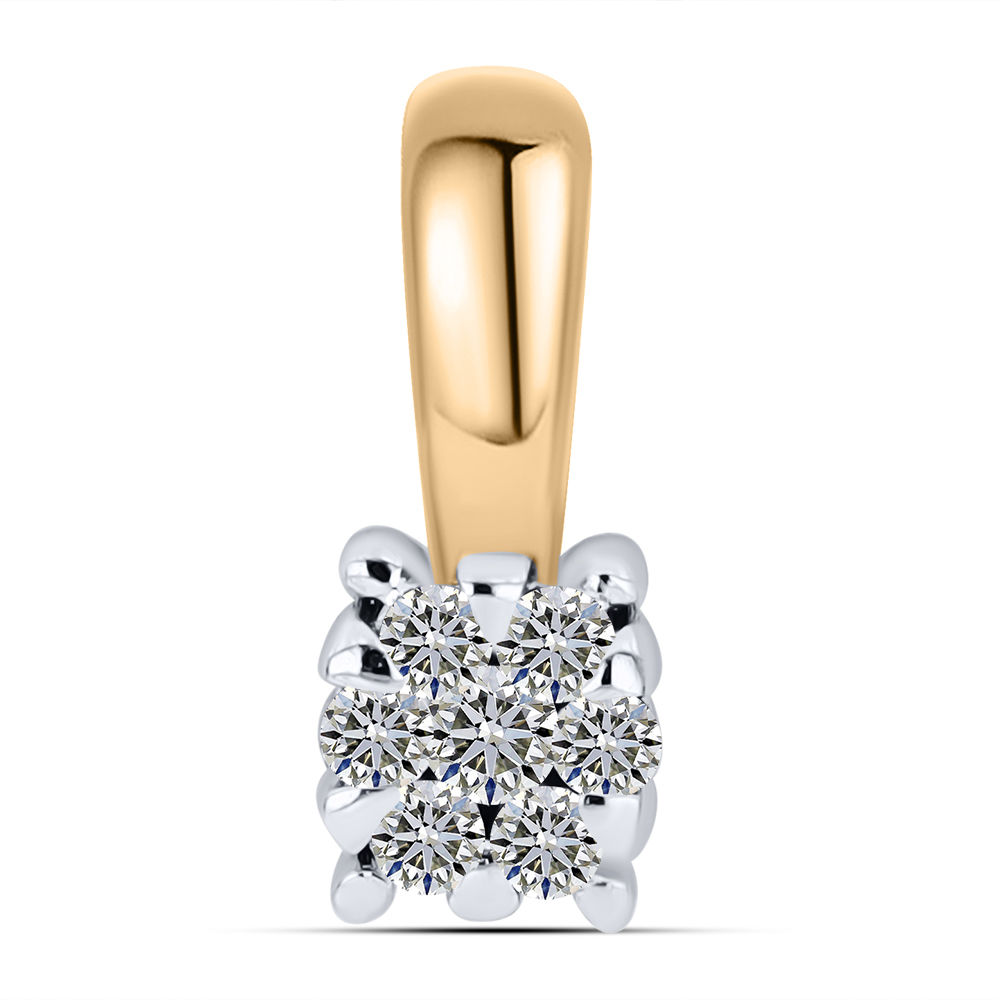 Подвеска из красного золота с камнями Бриллиант