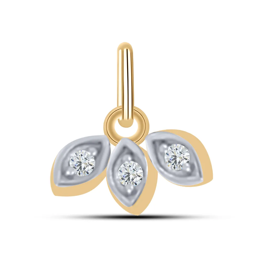 Pandantiv din aur roșu cu Cubic Zirconia Incolor