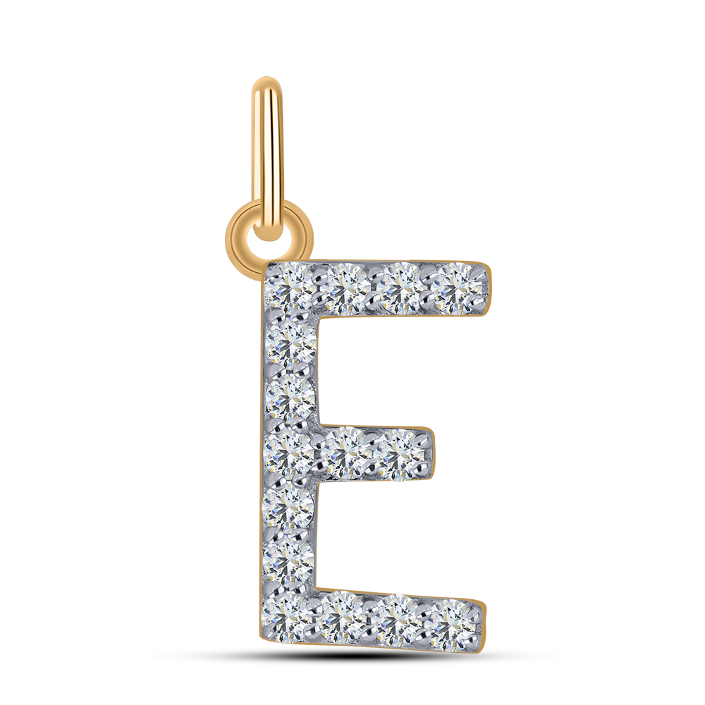 Pandantiv din aur roșu cu pietre Cubic Zirconia Incolor