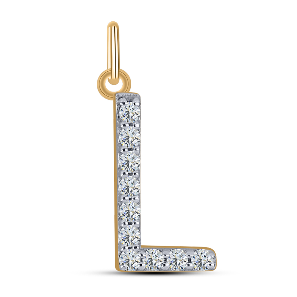 Pandantiv din aur roșu cu pietre Cubic Zirconia Incolor