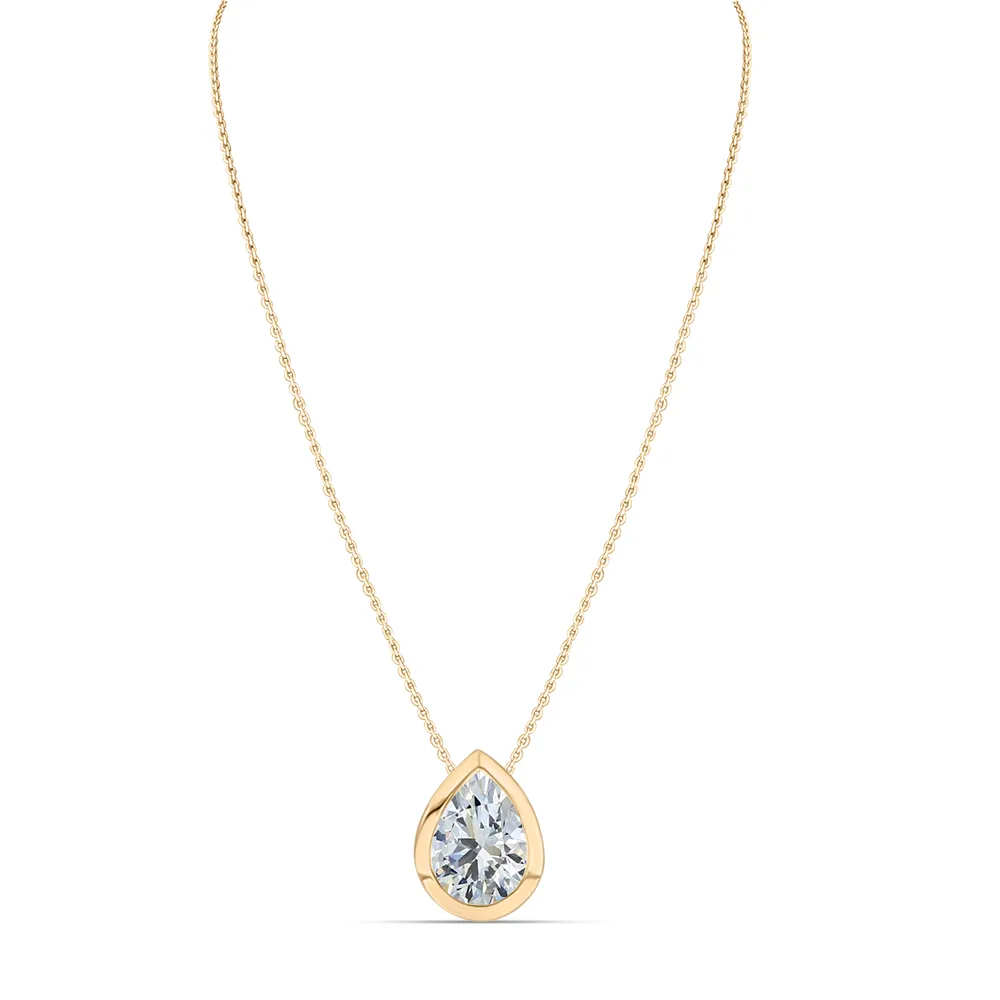 Colier din aur roșu cu Cubic Zirconia Incolor
