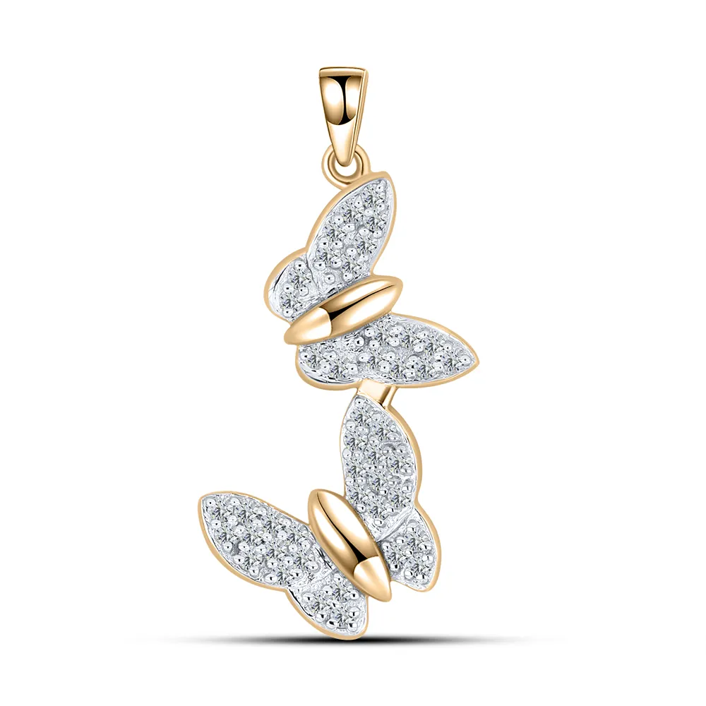 Pandantiv din aur roșu cu Cubic Zirconia Incolor
