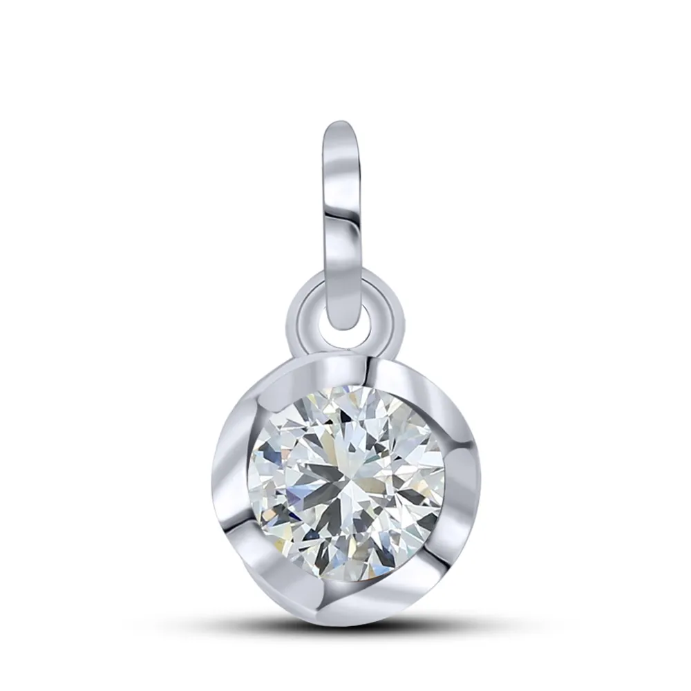 Pandantiv din aur alb cu Diamant