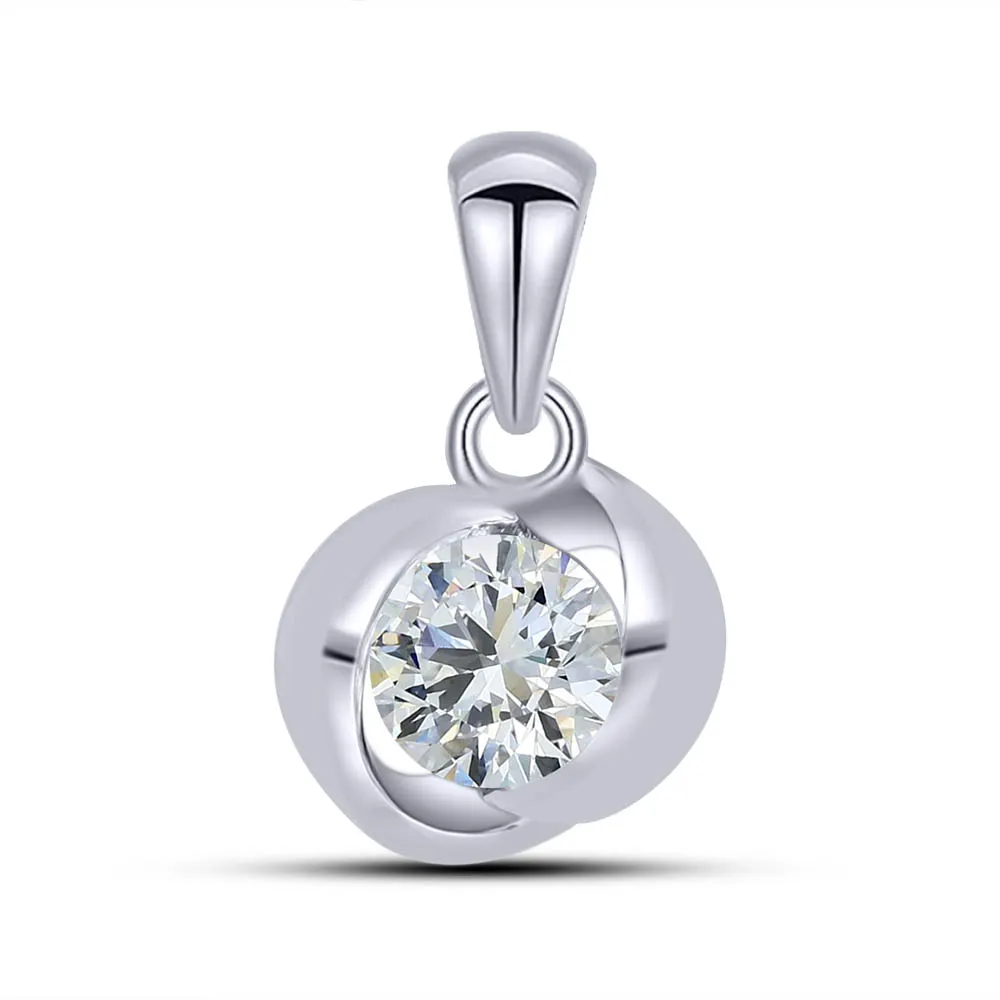 Pandantiv din aur alb cu Diamant