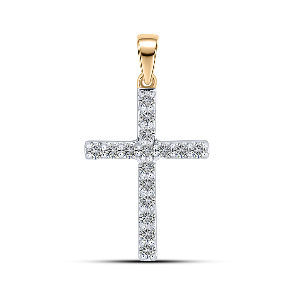 Cruce din aur roșu cu Diamant