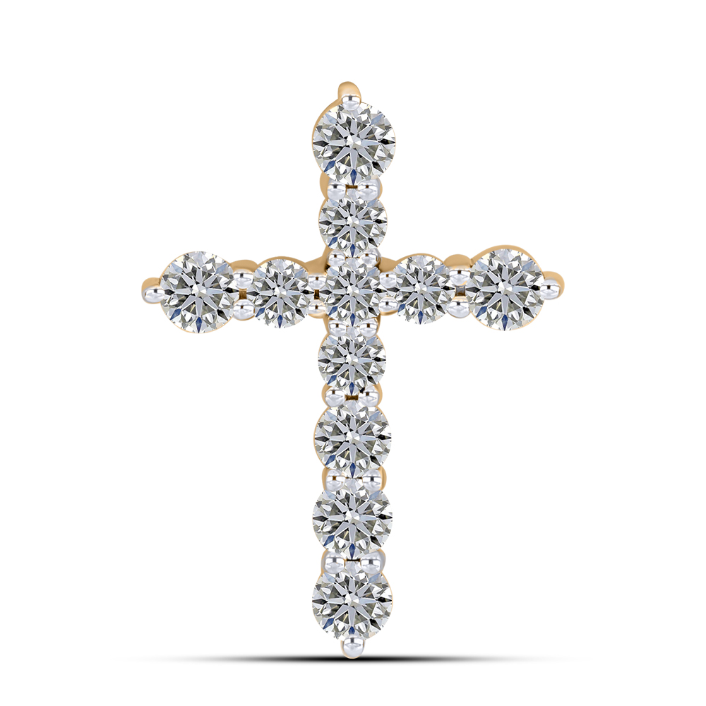 Cruce din aur roșu cu Diamant