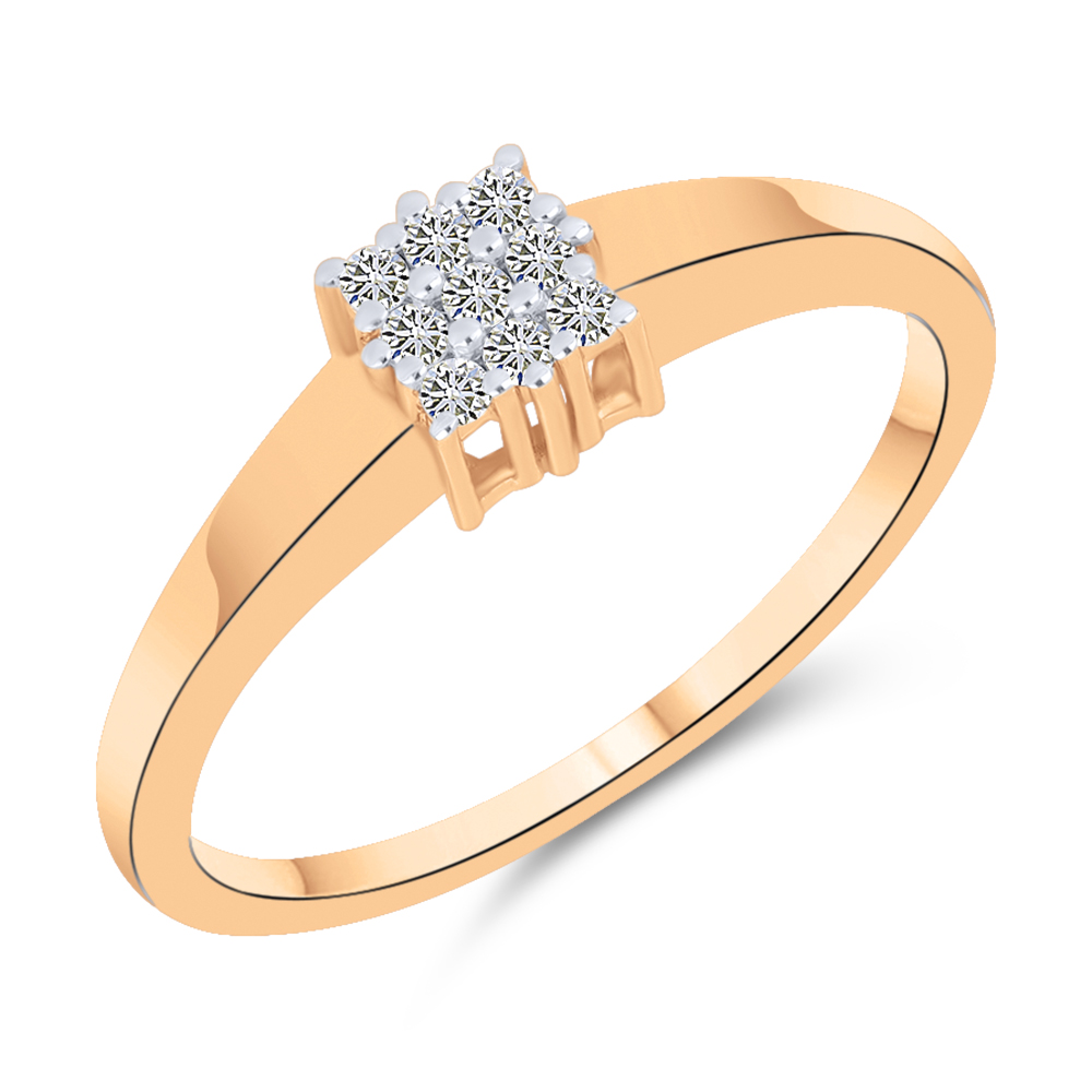 Inel din aur roșu cu pietre Diamant