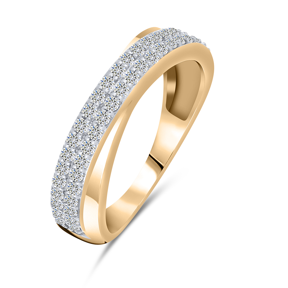 Inel din aur roșu cu pietre Diamant