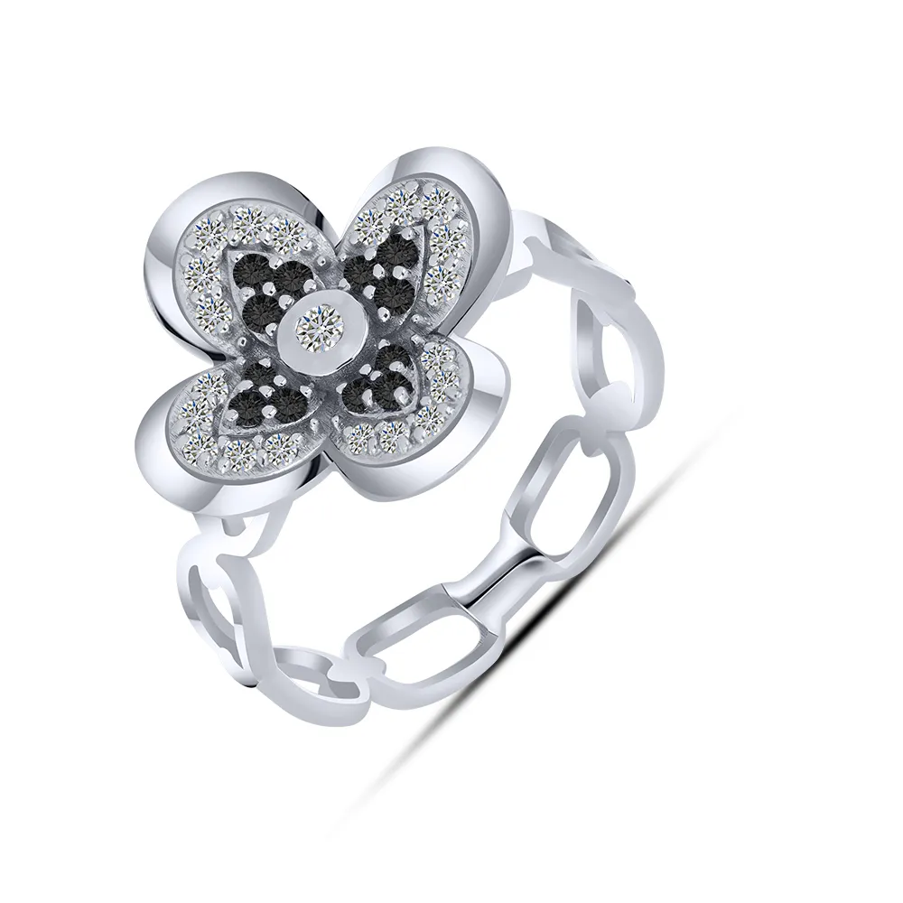 Inel din aur alb cu Diamant, Diamant negru