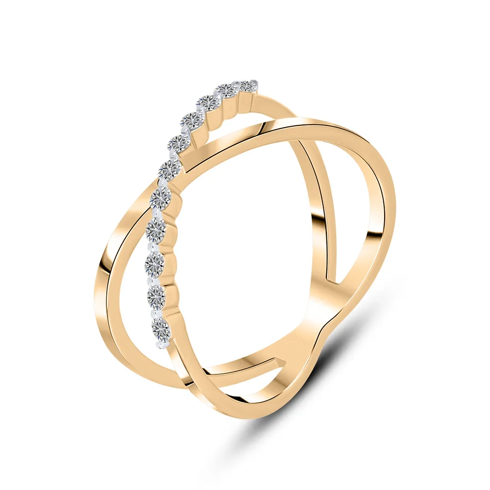 Inel din aur roșu cu Diamant