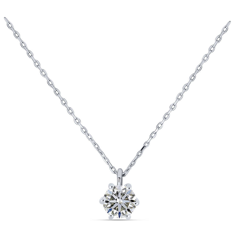 Colier din aur alb cu pietre Diamant