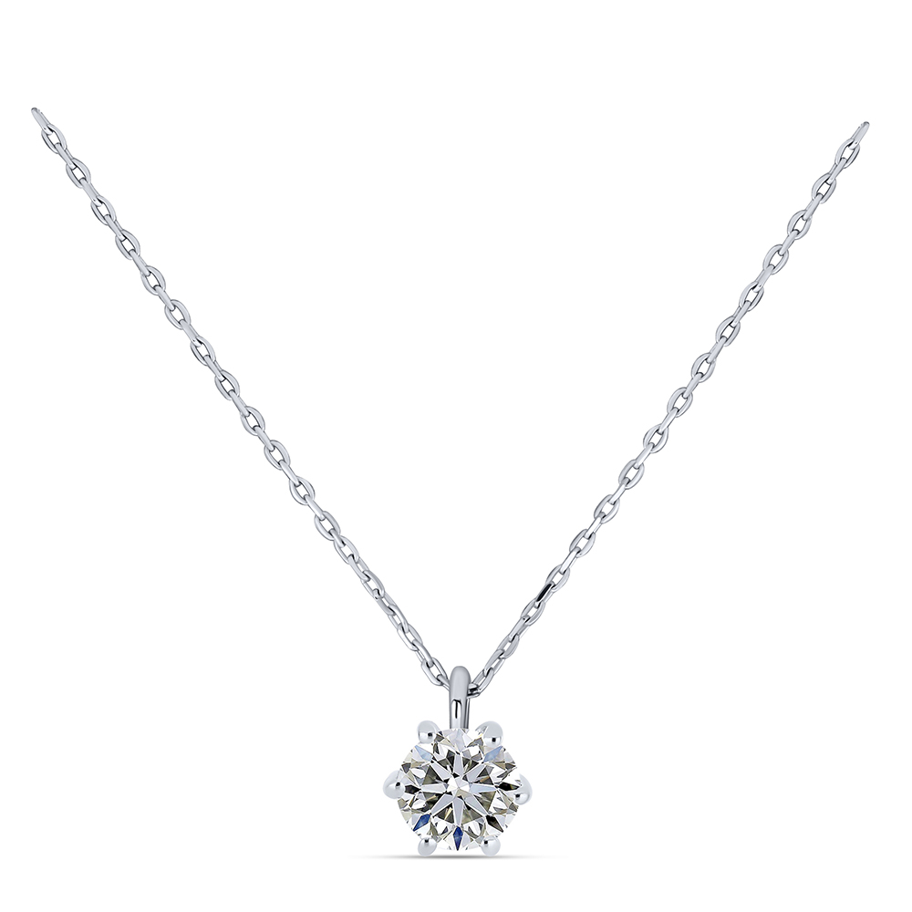 Colier din aur alb cu pietre Diamant