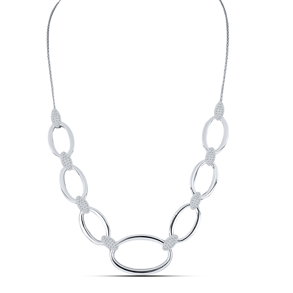 Colier din argint  cu pietre Cubic Zirconia Incolor