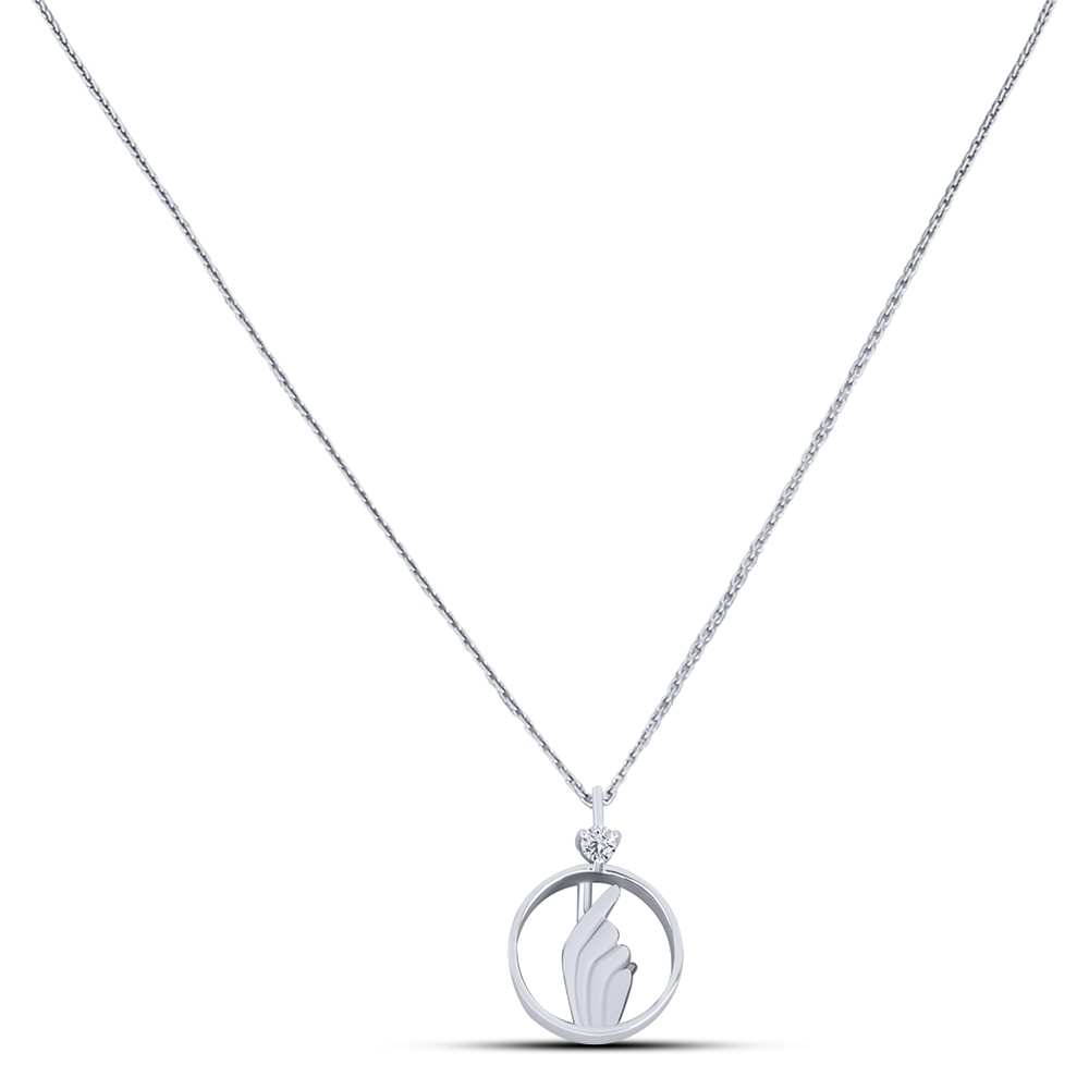 Colier din argint  cu pietre Cubic Zirconia Incolor
