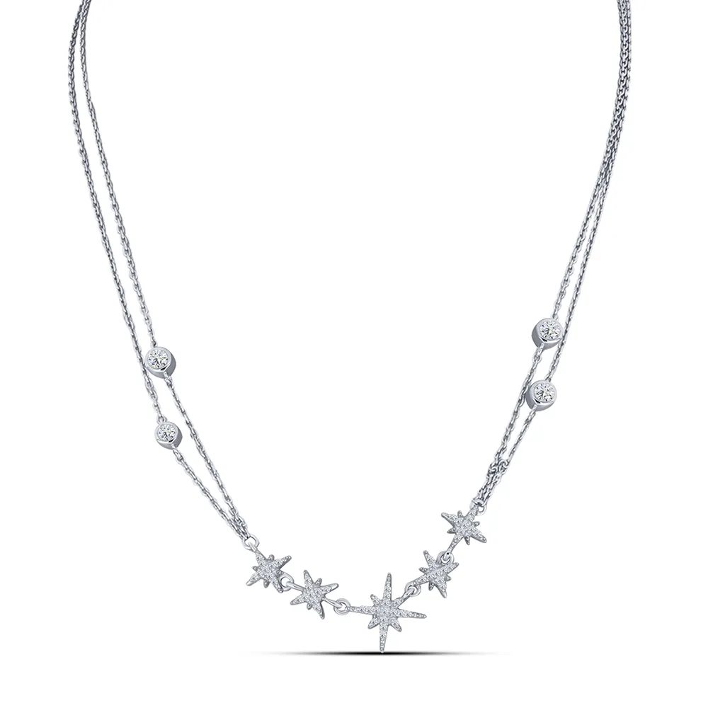 Colier din argint cu Cubic Zirconia Incolor