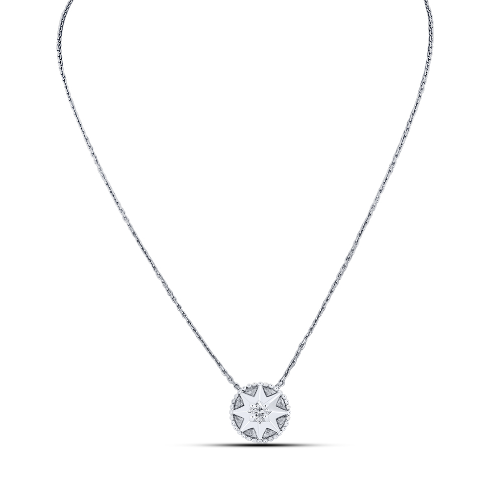 Colier din argint  cu pietre Cubic Zirconia Incolor, Emailare