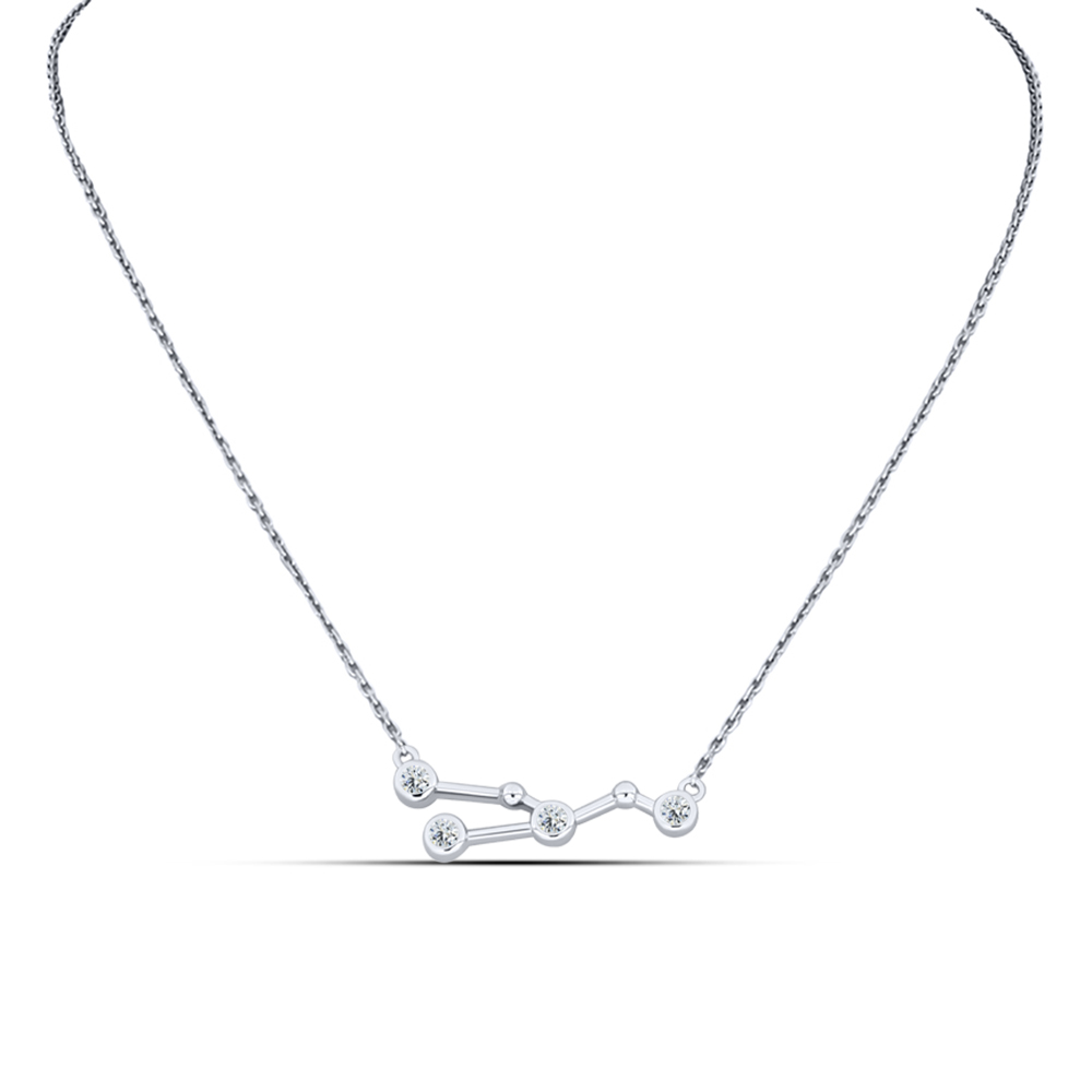 Colier din argint  cu pietre Cubic Zirconia Incolor