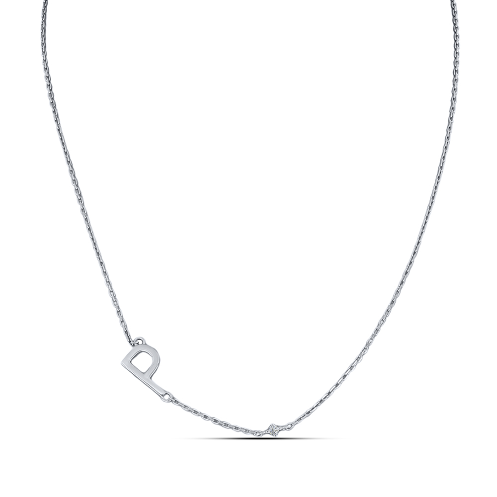 Colier din argint  cu pietre Cubic Zirconia Incolor