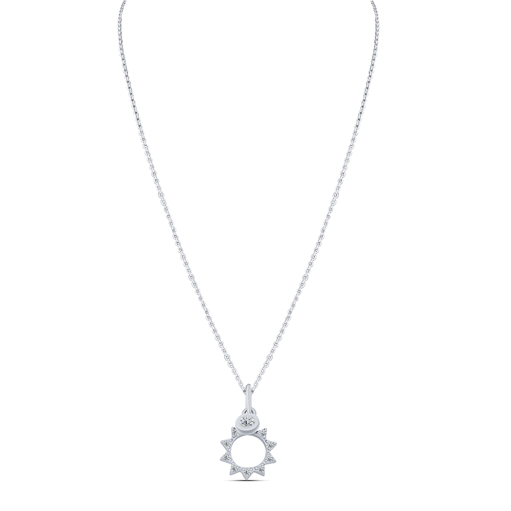 Colier din argint  cu pietre Cubic Zirconia Incolor