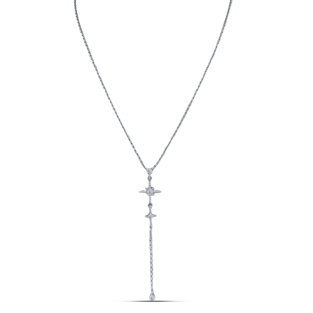 Colier din argint  cu pietre Cubic Zirconia Incolor