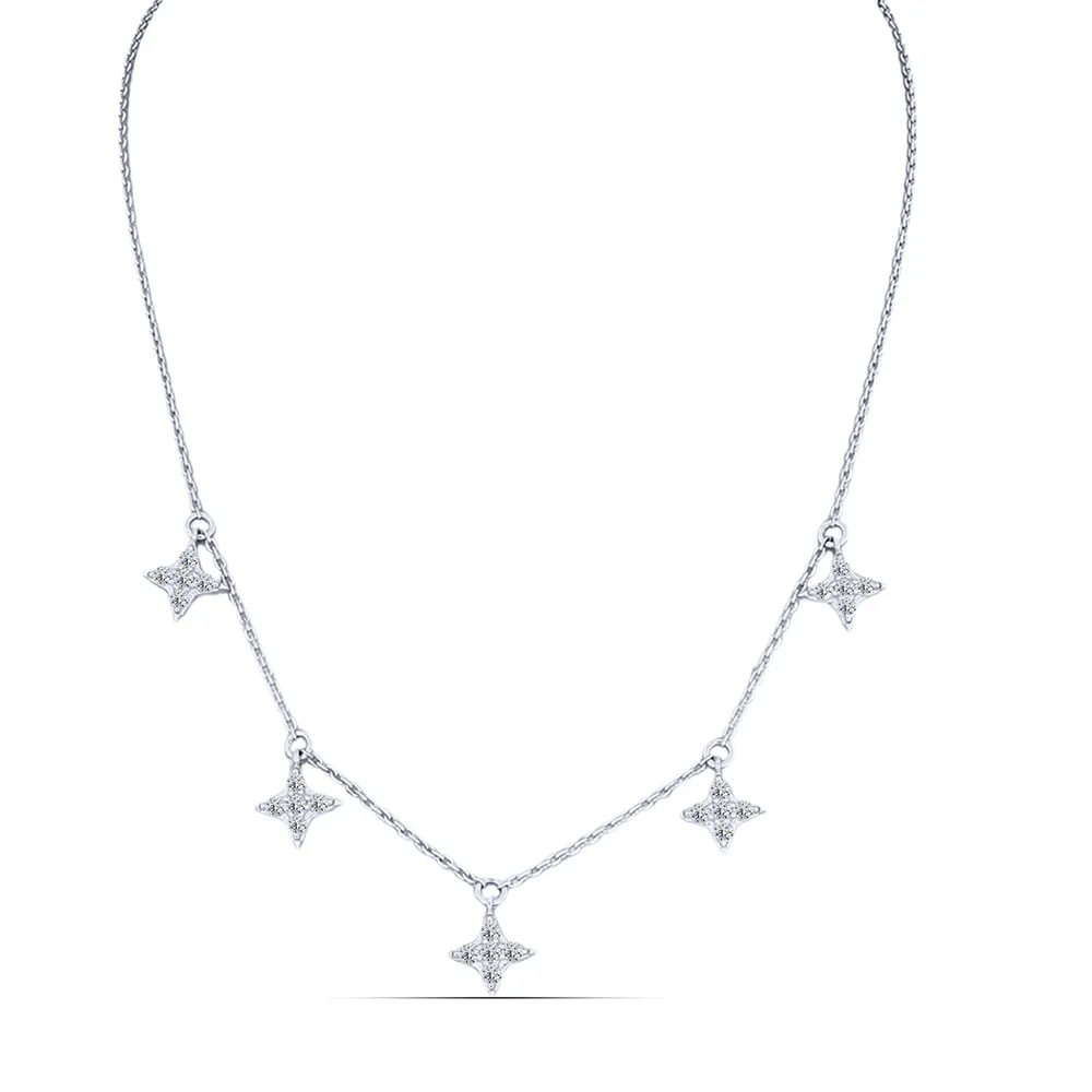 Colier din argint cu Cubic Zirconia Incolor