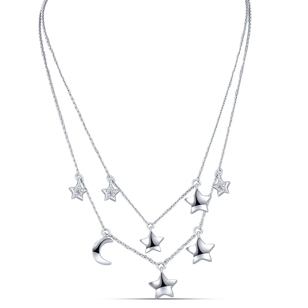 Colier din argint cu Cubic Zirconia Incolor