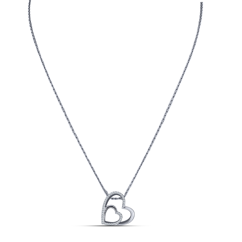 Colier din argint  cu pietre Cubic Zirconia Incolor