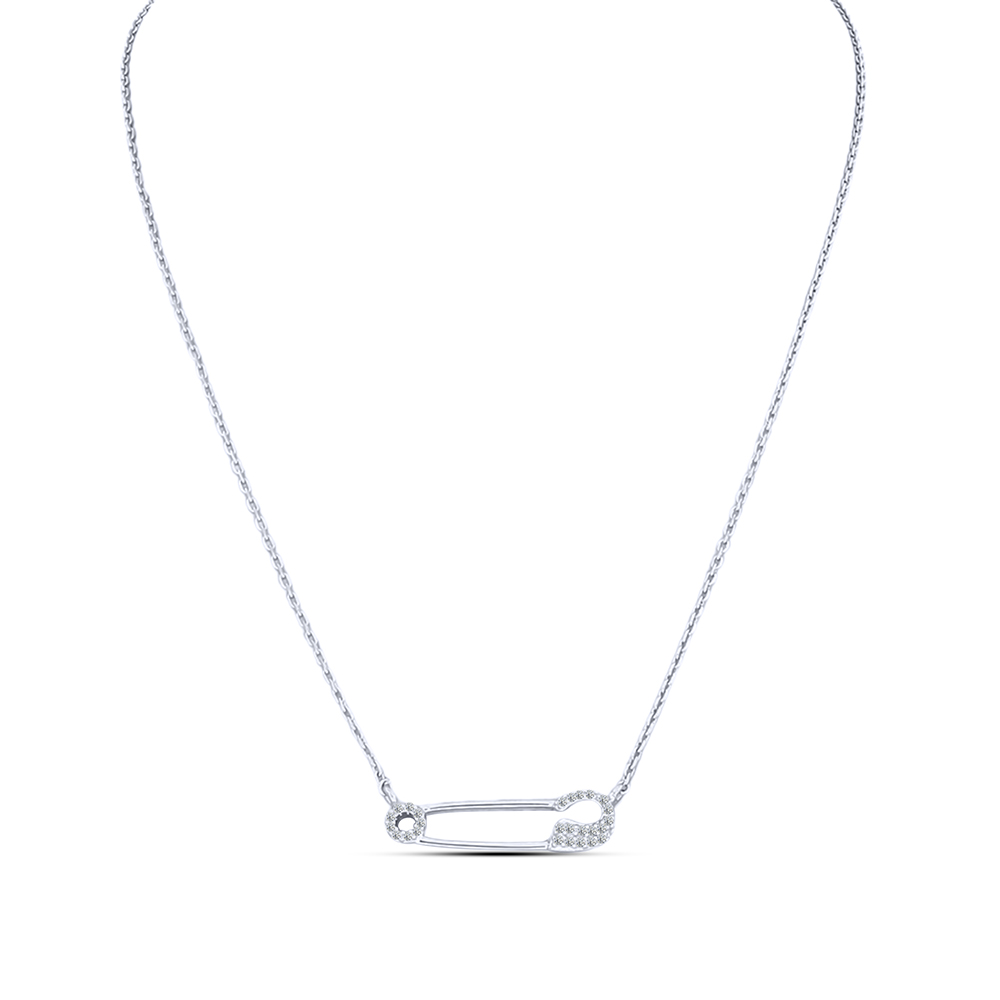 Colier din argint  cu pietre Cubic Zirconia Incolor