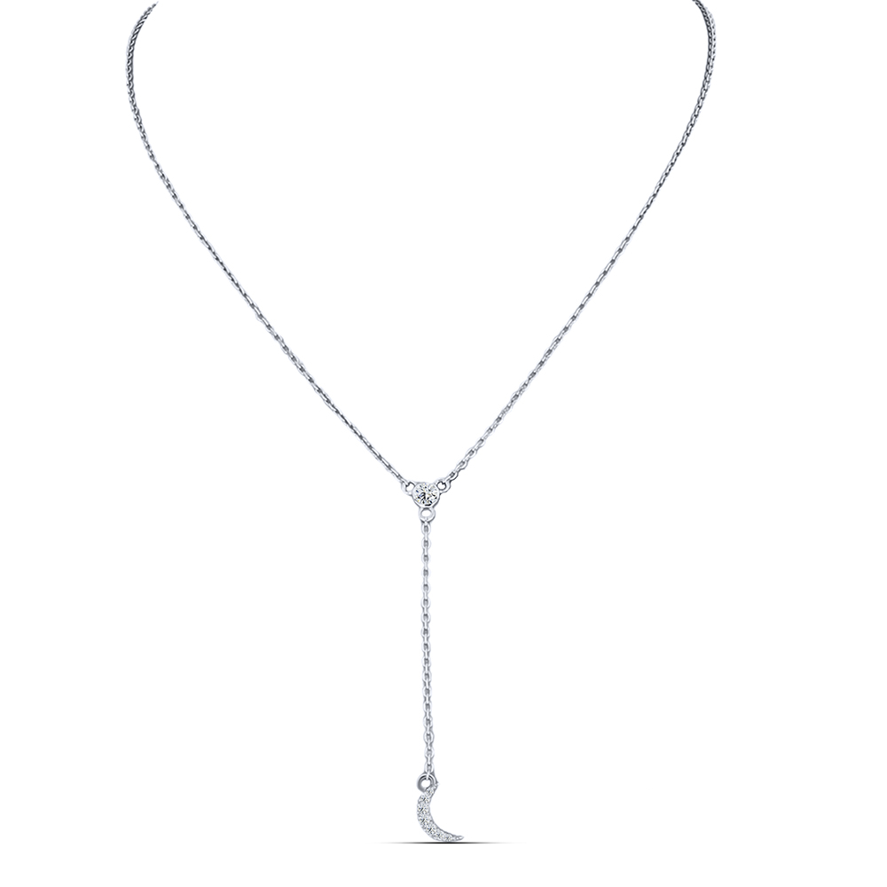 Colier din argint  cu pietre Cubic Zirconia Incolor