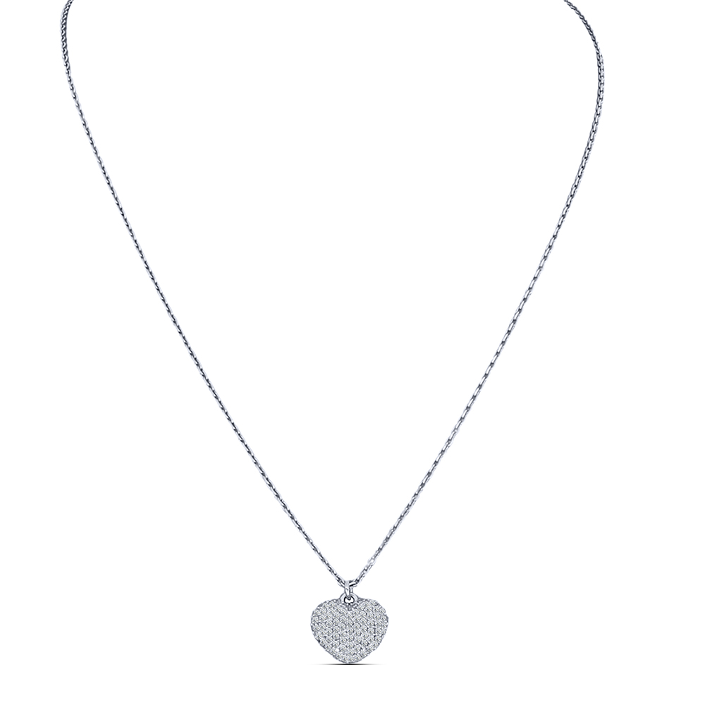 Colier din argint  cu pietre Cubic Zirconia Incolor