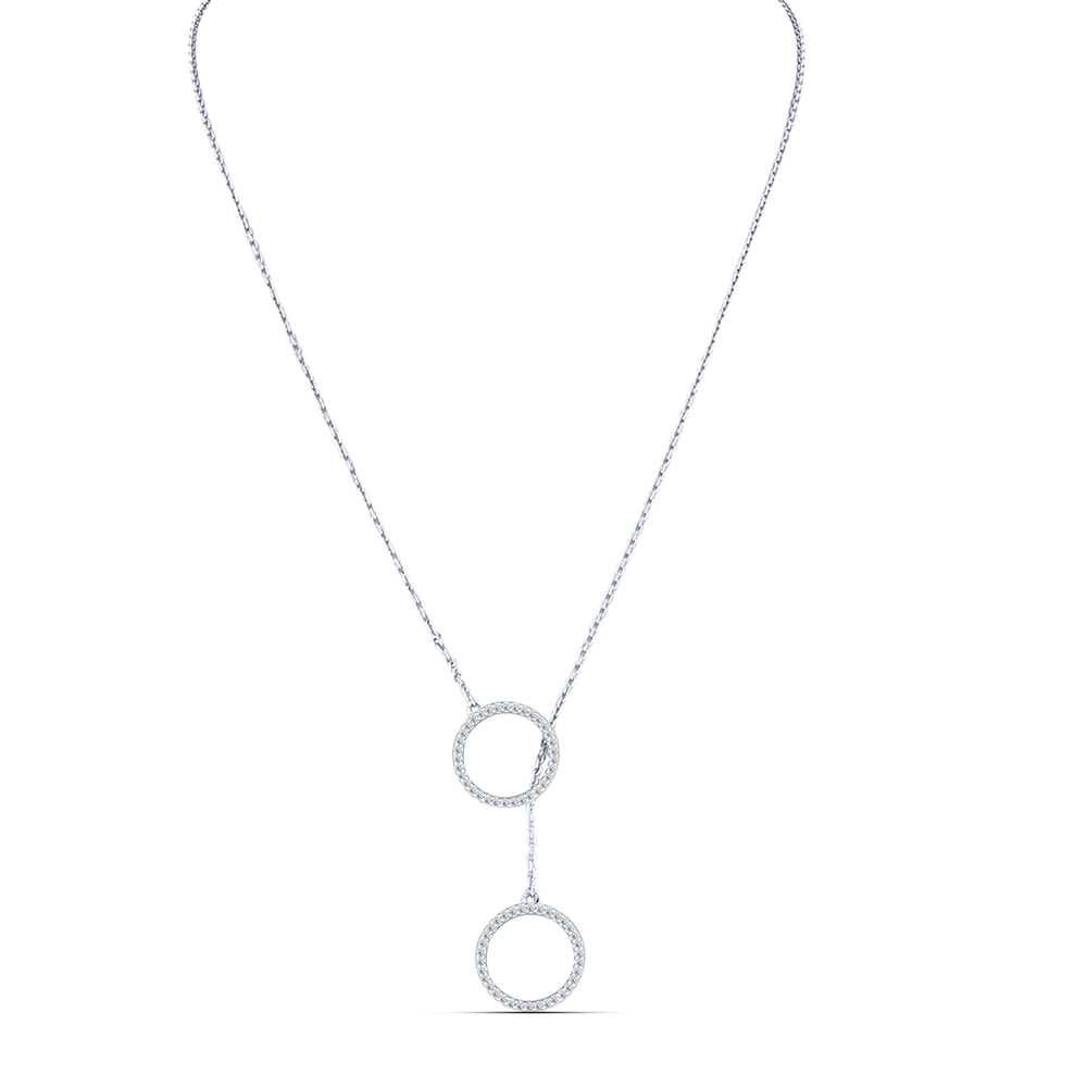 Colier din argint  cu pietre Cubic Zirconia Incolor