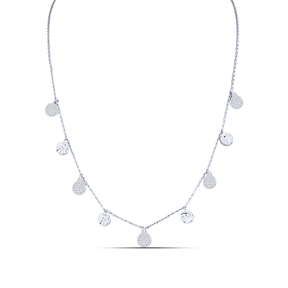 Colier din argint  cu pietre Cubic Zirconia Incolor