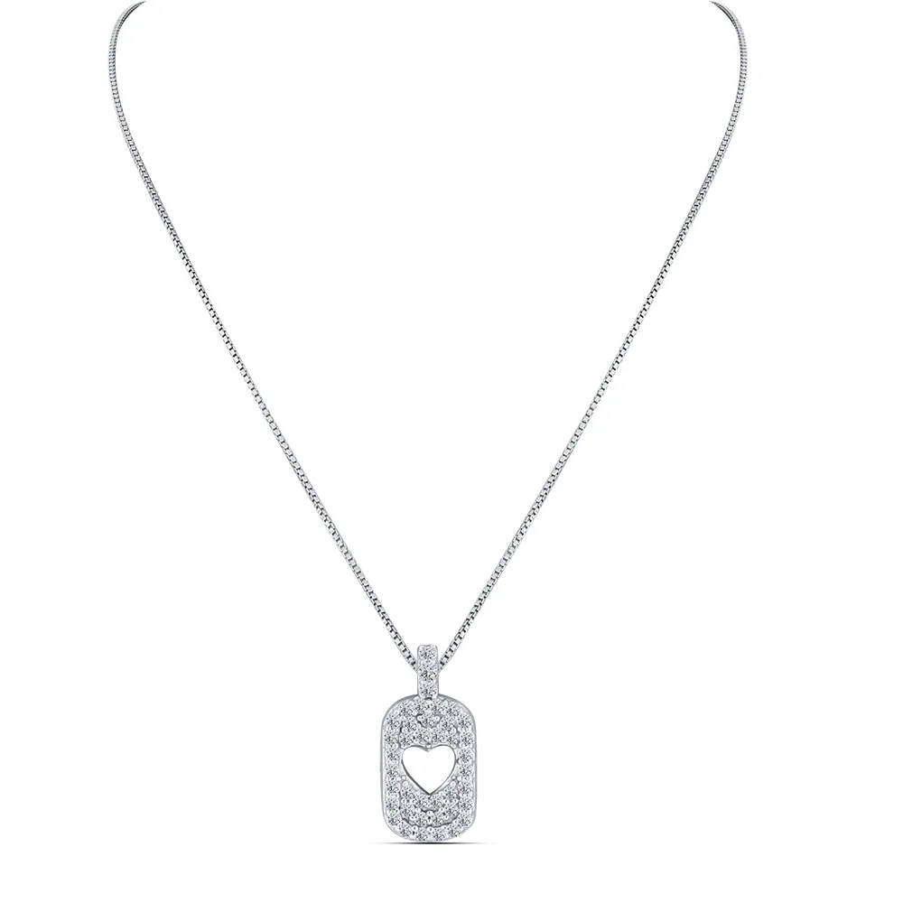 Colier din argint cu Cubic Zirconia Incolor