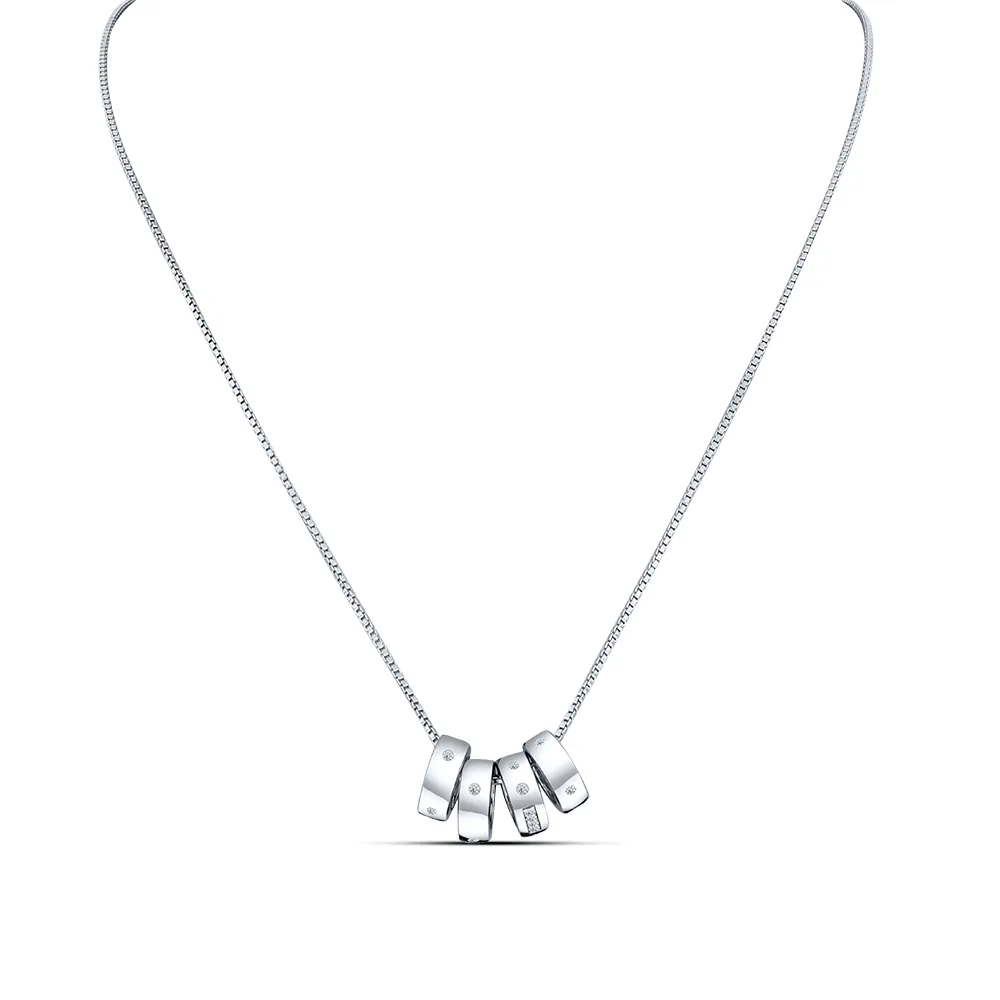 Colier din argint cu Cubic Zirconia Incolor
