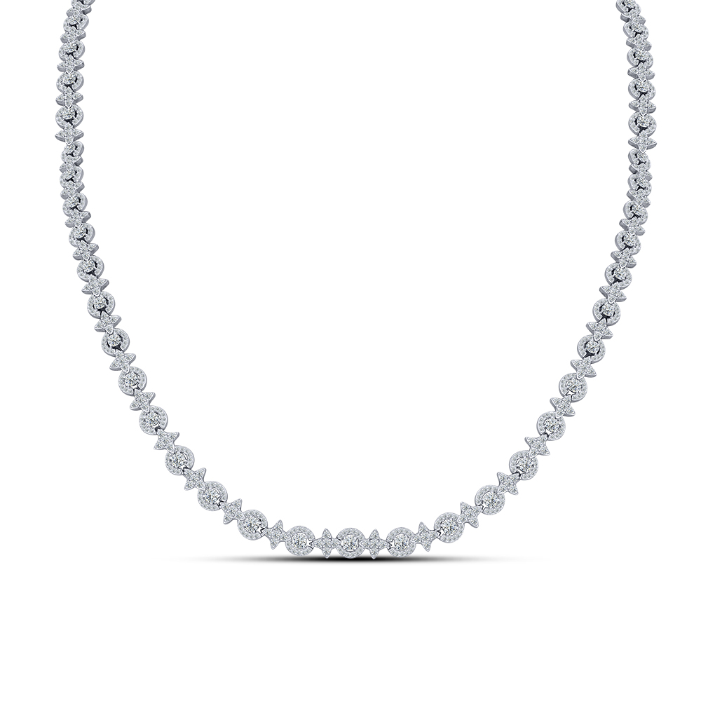 Colier din argint  cu pietre Cubic Zirconia Incolor