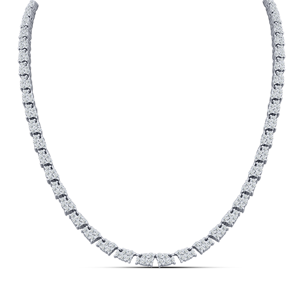 Colier din argint  cu pietre Cubic Zirconia Incolor