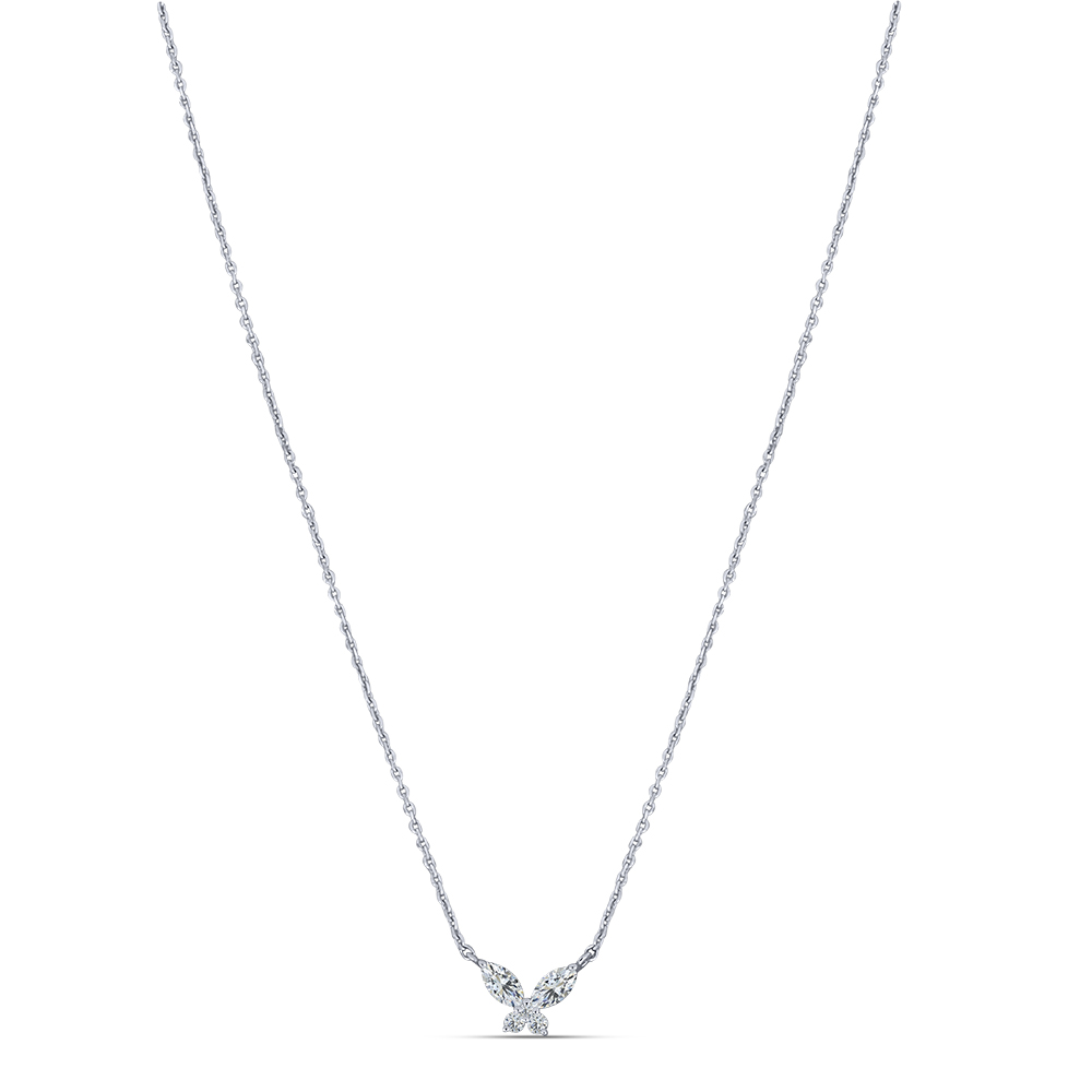Colier din argint  cu pietre Cubic Zirconia Incolor