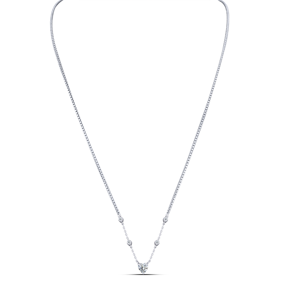 Colier din argint  cu pietre Cubic Zirconia Incolor