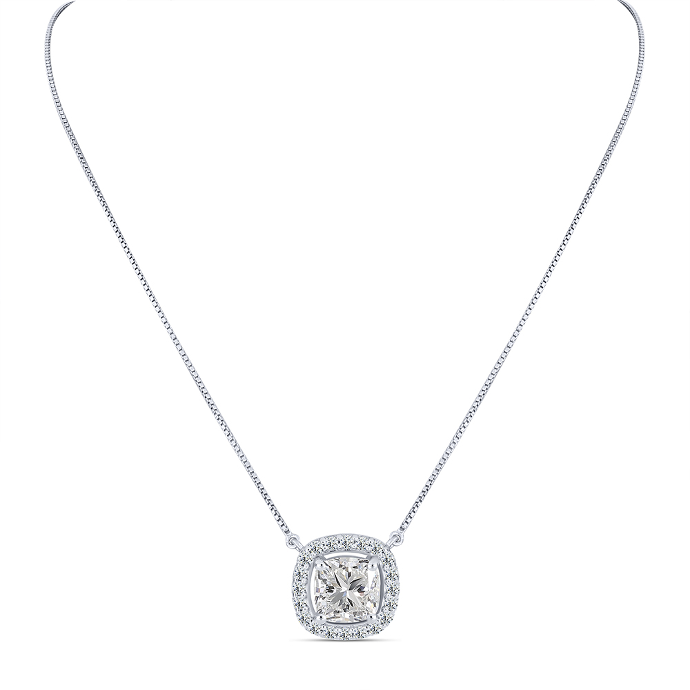 Colier din argint  cu pietre Cubic Zirconia Incolor