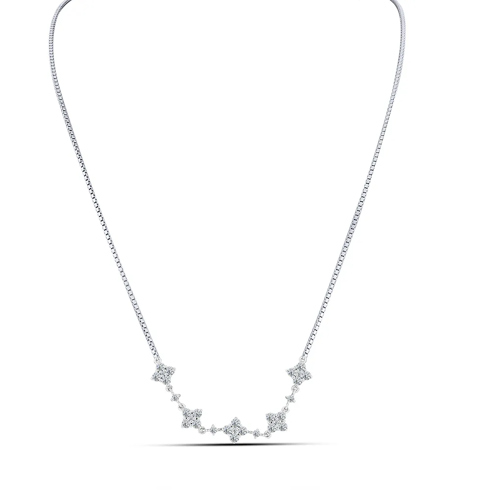 Colier din argint cu Cubic Zirconia Incolor