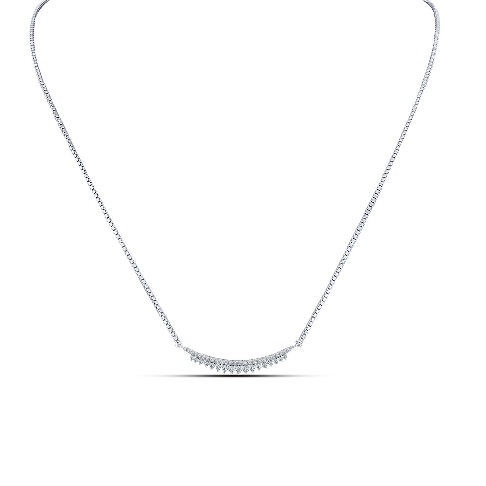 Colier din argint  cu pietre Cubic Zirconia Incolor