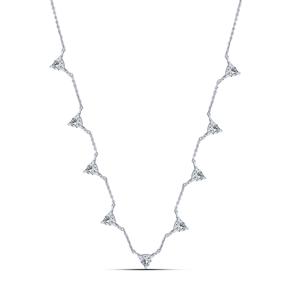 Colier din argint  cu pietre Cubic Zirconia Incolor