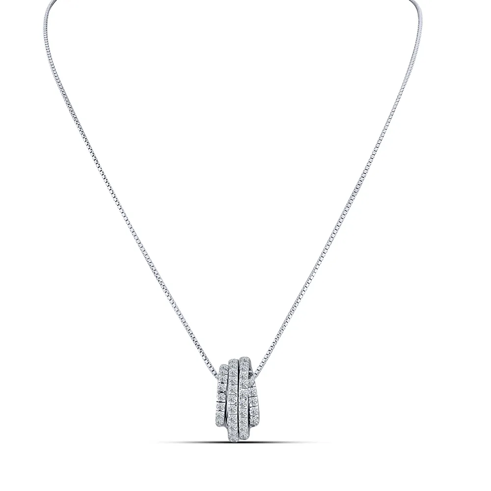 Colier din argint cu Cubic Zirconia Incolor