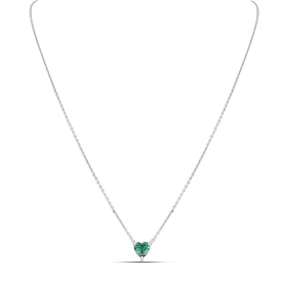 Colier din argint cu Cubic Zirconia Verde