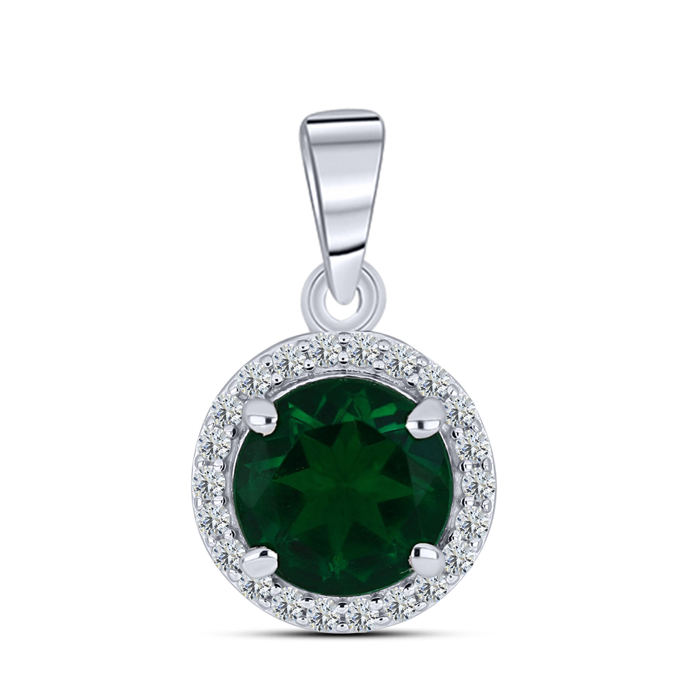 Pandantiv din argint  cu pietre Cubic Zirconia Incolor, Sticla de Bijuterie