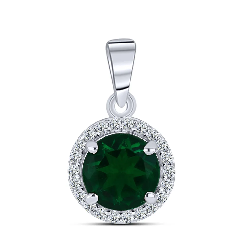 Pandantiv din argint cu Cubic Zirconia Incolor, Sticla de Bijuterie