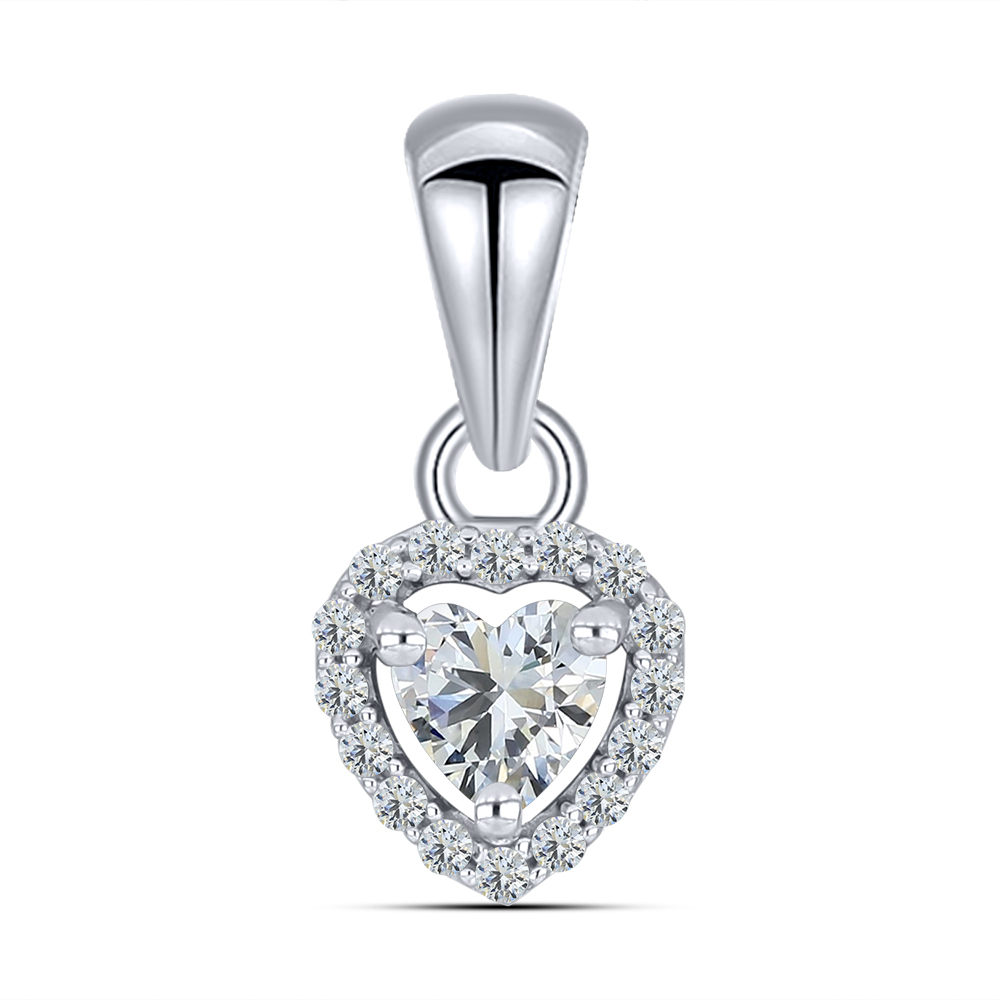 Pandantiv din argint  cu pietre Cubic Zirconia Incolor