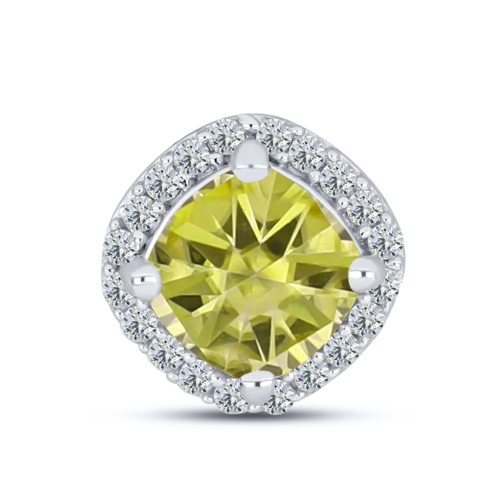 Pandantiv din argint cu Moissanite, Moissanit lemon