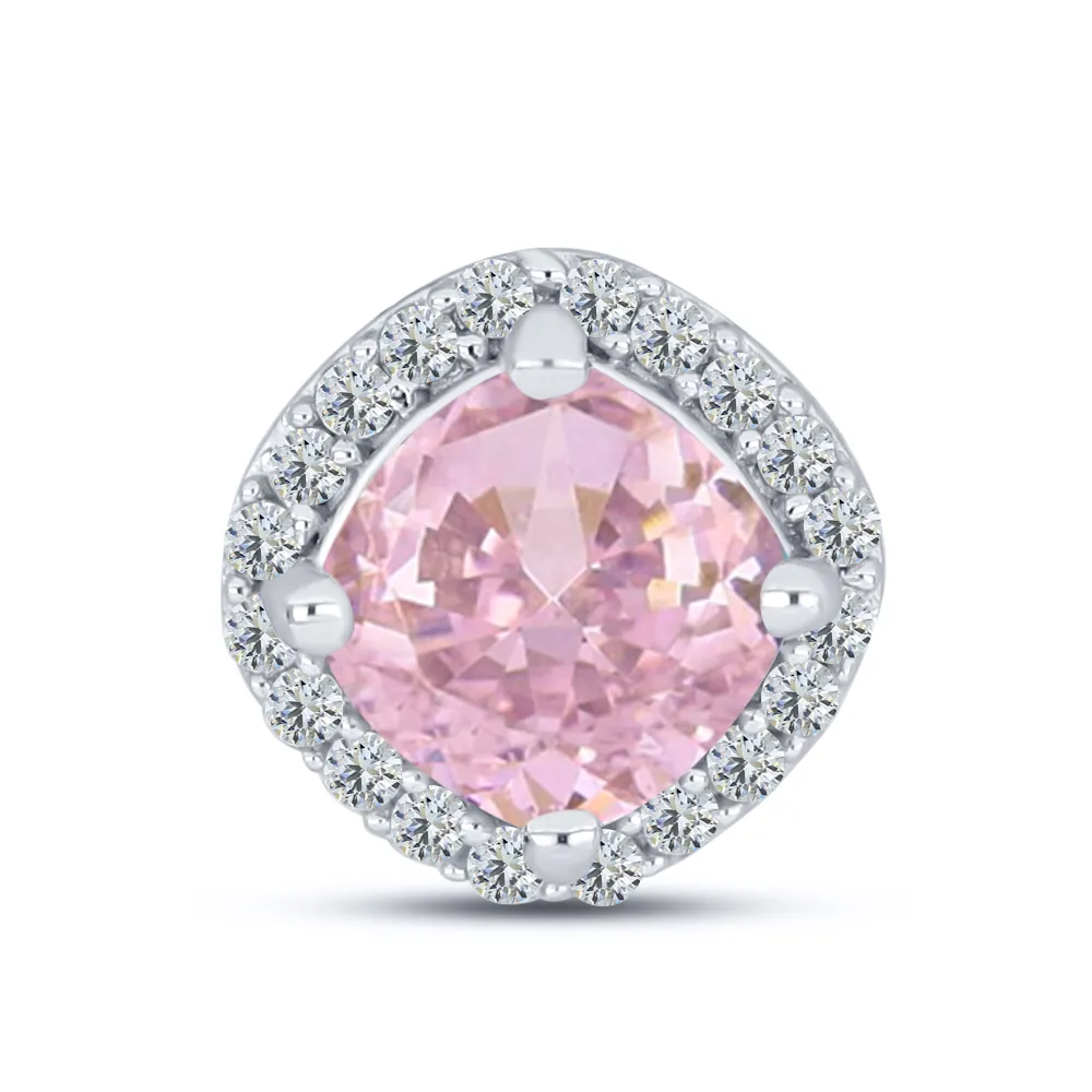 Pandantiv din argint cu Cubic Zirconia Incolor, Cubic Zirconia Roz